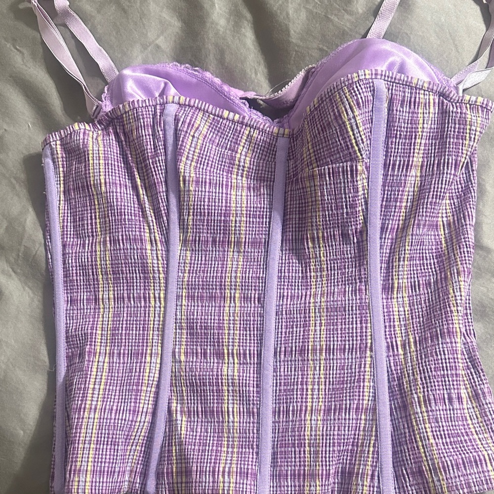 Victoria's Secret Purple Plaid Corset